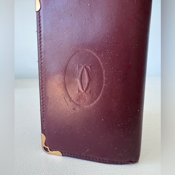 Authentic Must de Cartier, 6 key ring holder . Burgundy calfskin - Picture 6 of 11